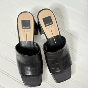 Dolce Vita Women's Marsha Platform Black Slide Sandals 402 thumbnail 9