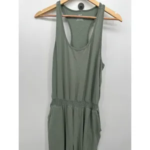 Aerie Womens Green Romper Jumpsuit Joggers Size M Pockets Summer Casual Lounge‎ thumbnail 5