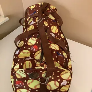 Softball Printed Oversized Duffel Gym. New With Tags thumbnail 3