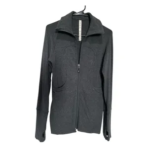Lululemon Jacket Size 8 High collar, thumbholes, and signature logo thumbnail 3