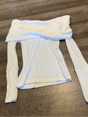 We The Free Free People White Snowbunny Long Sleeve Sweater thumbnail 2