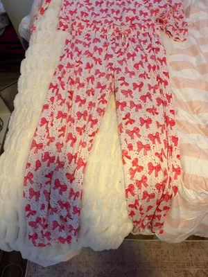 Mary Square Bow pajama set Pink Size L thumbnail 1