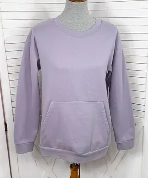 Mondetta Crew‎ Neck Front Pocket Sweatshirt Lavender Purple Medium thumbnail 1