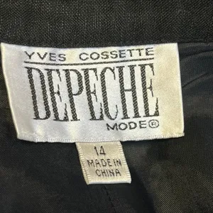 Yves‎ Cossette DEPECHE Mode Vintage Womens Black Linen Rayon Blend Pants 14 thumbnail 6