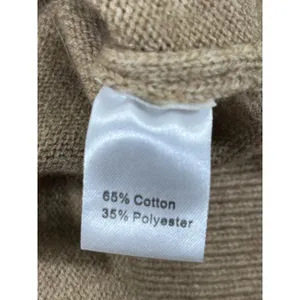 GRACE+EMMA Women's Knit Sweater‎ Cream Balloon Sleeve Layering Top Tan Sz L thumbnail 7