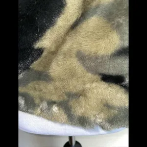 Forever 21 green faux fur camo crop hooded sweater small‎ thumbnail 9