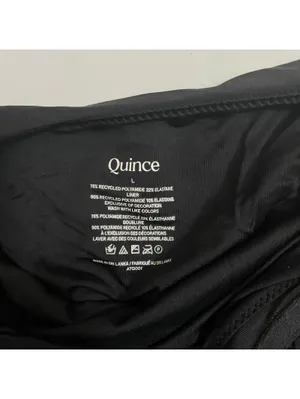 New Quince Italian Underwire One Piece Womens Swimsuit Black White Size Large thumbnail 3