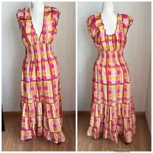 Anthropologie Ro’s Garden Hilda V Neck Dress Medium thumbnail 2