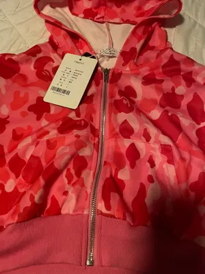 Size Small Pink Camouflage Zip Up Hoodie thumbnail 2
