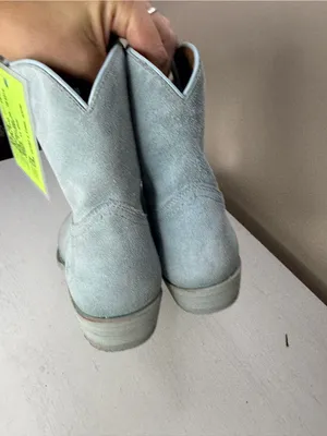 Frye Billy Short Baby Blue Suede Leather Western Boots Size 6 thumbnail 12
