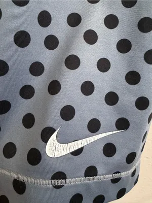 Nike Pro Gray and Black Polka Dot Bike Shorts Large thumbnail 3
