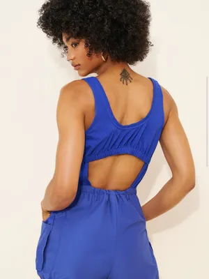 Daily Practice Anthropologie Jumpstart Sleeveless Romper One-Piece Outfit Sz L thumbnail 2