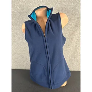 Old Navy Large Vest Sleeveless Fleece Blue Womens 2009 Full Zip Top Mock‎ Neck thumbnail 8