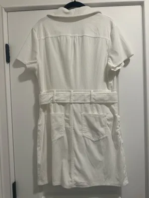 White Corduroy Mini Dress thumbnail 4