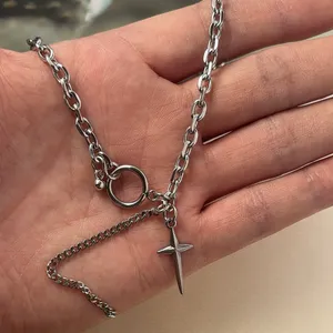 Cross Pendant Necklace for Men Women Streetwear Hip Hop Punk Unisex Necklace thumbnail 6