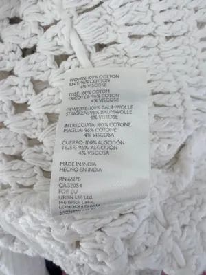 Free People Megan Crochet Top Creamy White Boho Long Sleeve Blouse size large thumbnail 9