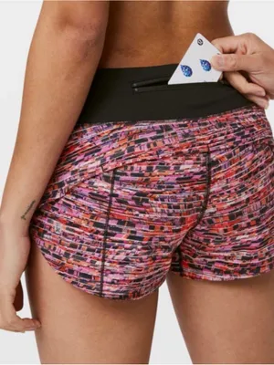 Lululemon Athletica Speed Up Short *2.5” Flash Pleat Orange Multi / Black 4 $58 thumbnail 4