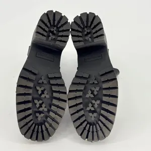 Sincerely Jules Dolphin Moto Ankle Boots Womens 8 Black Harness‎ Lug Sole Biker thumbnail 8
