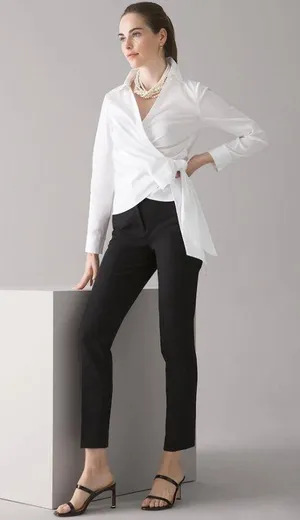 WHBH Comfort Stretch Slim Ankle Pants - Black thumbnail 1