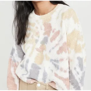 Madewell Tie-Dye Westford Pullover Sweater Pastel Cotton‎ Small Artsy Boho Boxy thumbnail 4