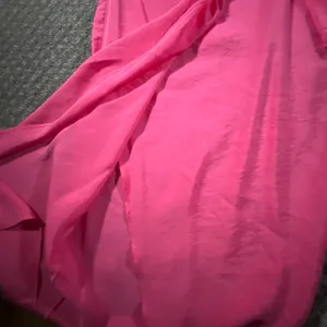 Zara Midi Skirt Womens Small Vibrant Pink‎ Faux Wrap Side Knot Summer thumbnail 3
