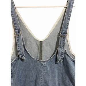 Free People "We The‎ Free" High Roller Denim Jumpsuit Light Wash Women's Size XS thumbnail 10