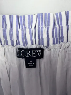 J.Crew Women’s Cotton voile ruffle-trim Lined dress striped With Pockets Size me thumbnail 5