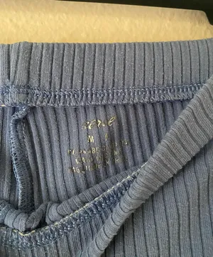 Aerie Blue Ribbed Flared Soft Pants thumbnail 3