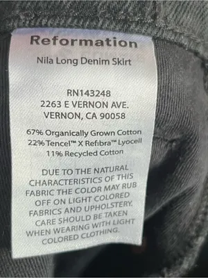 Reformation Nila Long Denim Skirt thumbnail 6