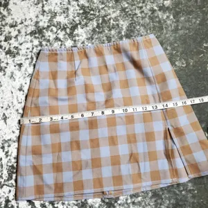 Sunday‎ Best Plaid Blue/Tan Mini Skirt thumbnail 8