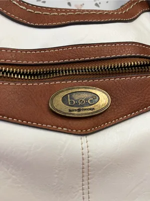 b.o.c Born Concept Whipstitch Shoulder Bag Front Zip Pocket Faux Leather thumbnail 6