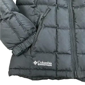 COLUMBIA Duck Down Puffer Jacket Women M Black Full Zip Light Everyday Travel thumbnail 7