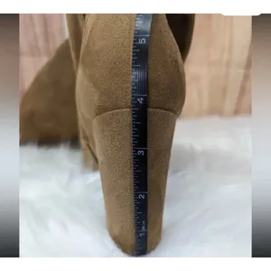 Marc Fisher LTD Uday Tan Suede Pointed Toe Block Heel Boots‎ Size 6.5M thumbnail 6