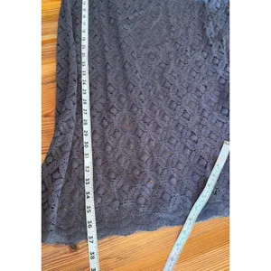 Garnet Hill Lace Dress 4 Slip Liner Gray‎ Knee Length Floral Eyelet Semi-formal thumbnail 11