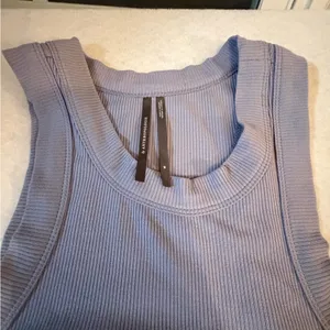 Anthropologie Ribbed Tank Lace Trim Midi Dress Purple Ruched Waist Size M twofer thumbnail 4