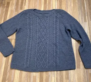 croft & barrow Cobalt Blue Cable Crewneck Sweater Women’s Size Medium thumbnail 1