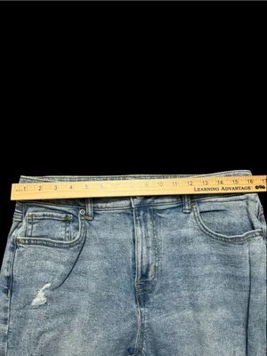 Maurices Light Blue Distressed Flare Jeans thumbnail 5
