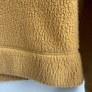 EVERLANE ReNew Oversized Plush Fleece Sweatshirt Teddy Crewneck Mustard Size XS thumbnail 3