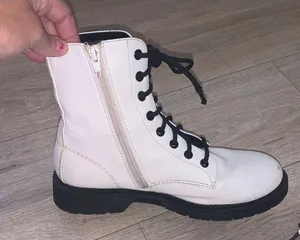 Time and Tru Combat Boots White Lug Boots thumbnail 6