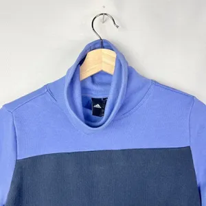 Adidas Sport 2 Street Blue Mock Neck Pullover‎ Sweatshirt S thumbnail 5