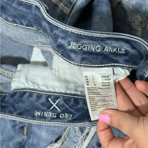 American Eagle Women Denim Light Blue Super Stretch Ankle Jegging Jeans‎ size 6 thumbnail 9