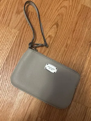 Michael Kors Taupe Wristlet Clutch thumbnail 1