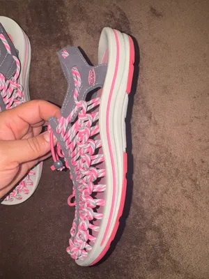KEEN UNEEK Women's Woven Cord Sandals Grey Pink Size 9 thumbnail 10