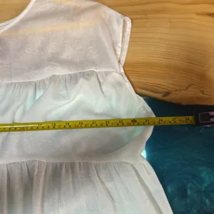 Mustard Seed White Sleeveless Tiered Blouse‎ thumbnail 4