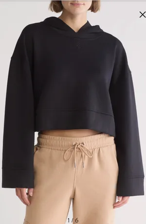 Free People Movement Playing Games Black Hoodie thumbnail 1