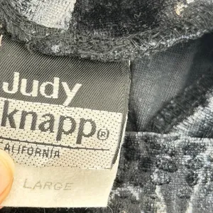 Judy Knapp Vintage Crushed Velvet Mockneck Tank Top Dark Sleeveless thumbnail 5