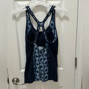 PATAGONIA razor back tank top with Bra size Small blue organic cotton thumbnail 11