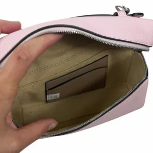 Tory Burch Slim Romy Top Handle Bag Leather Crossbody Bag Rose Pink thumbnail 13