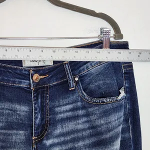 Daytrip Lynx Distressed Cropped Flare Jeans Size 32 thumbnail 6