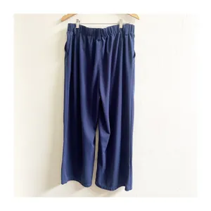 Halara Wide Leg Pants Womens XL Petite Navy Blue Pleated Office Wear Minimalist thumbnail 2